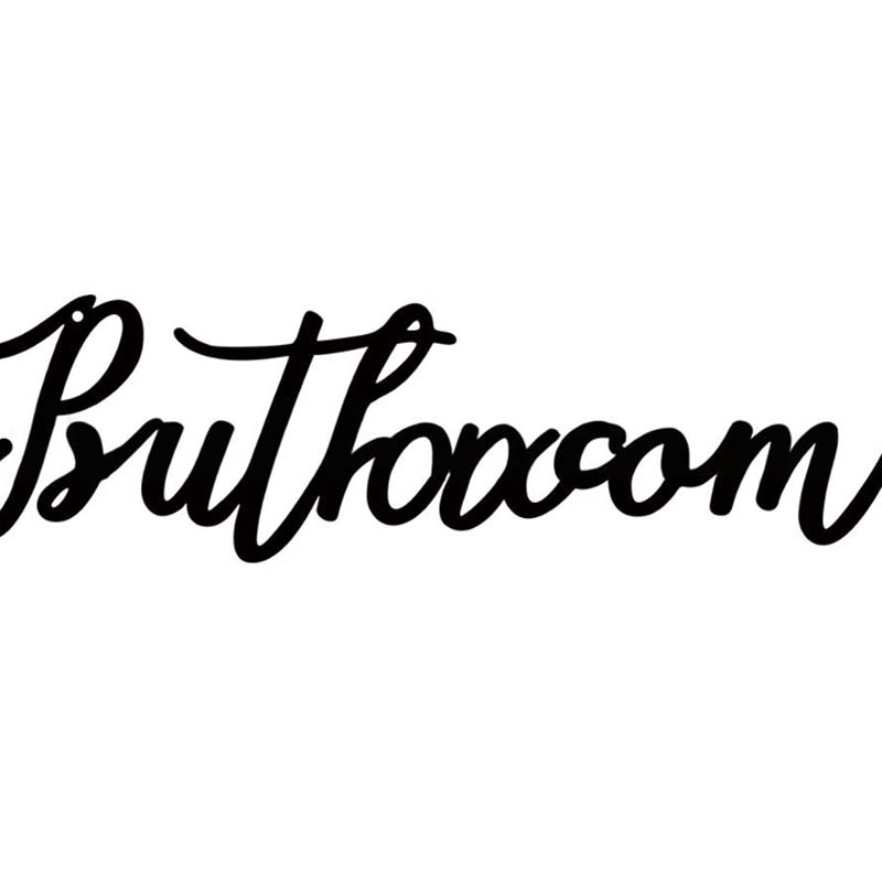 Black Metal Sign Wall Art Decoration