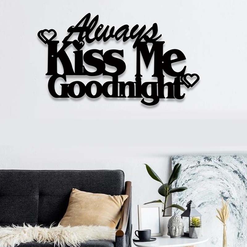 Black Metal Sign Wall Art Decoration