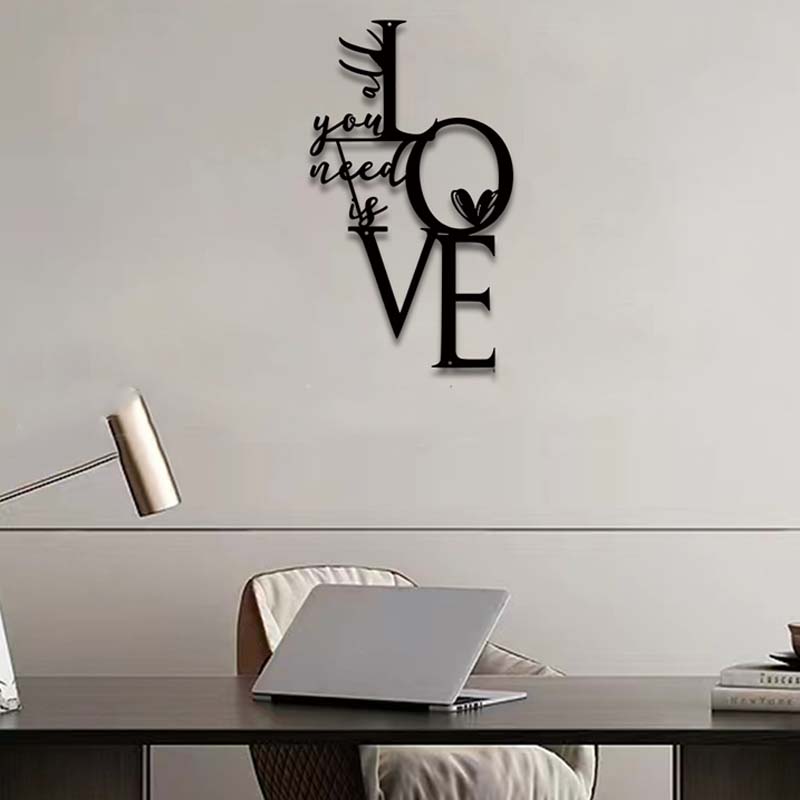Black Metal Sign Wall Art Decoration