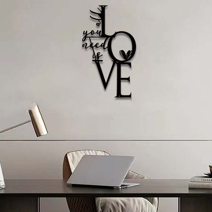 Black Metal Sign Wall Art Decoration