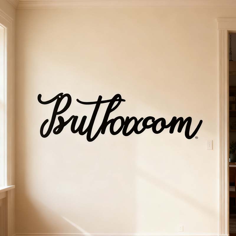 Black Metal Sign Wall Art Decoration