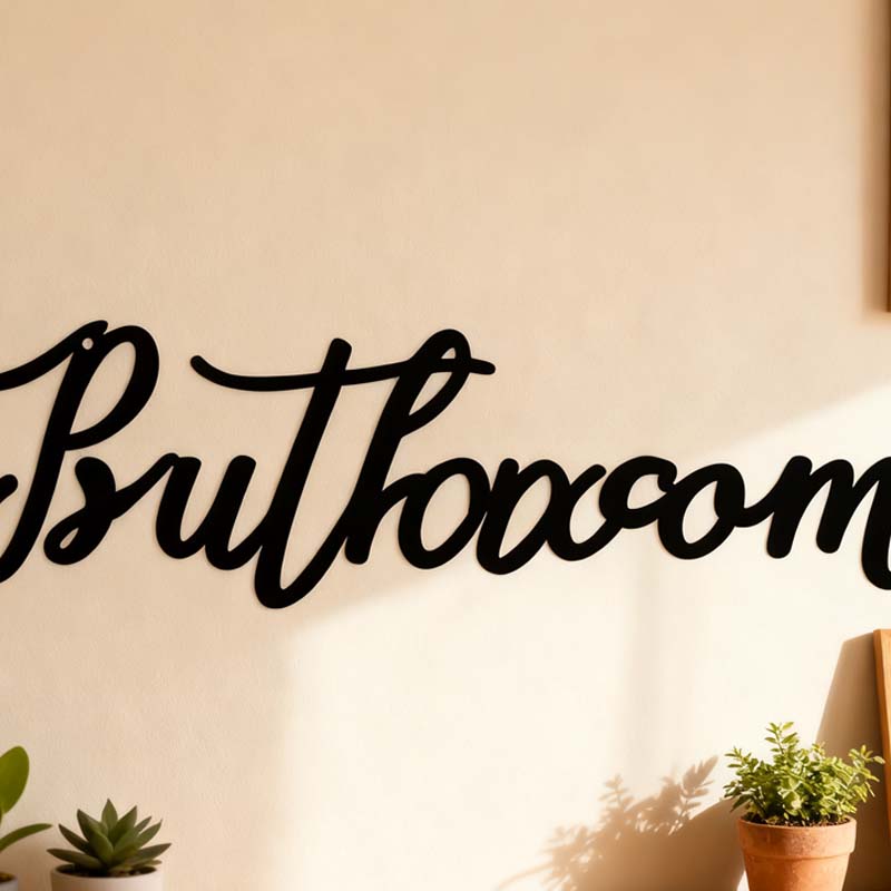 Black Metal Sign Wall Art Decoration