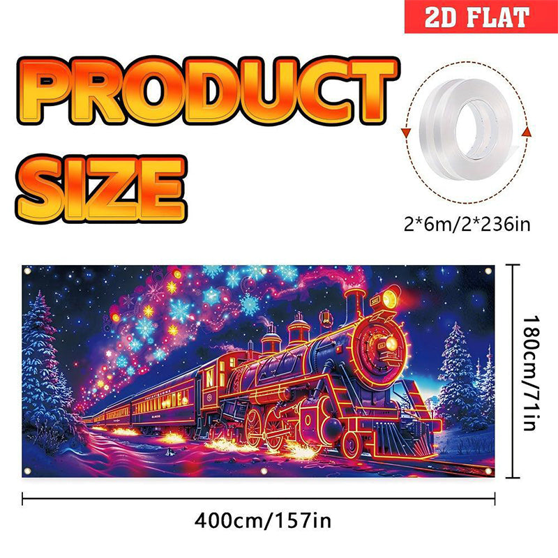 UV Reactive Christmas Garage Door Banner