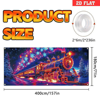 UV Reactive Christmas Garage Door Banner