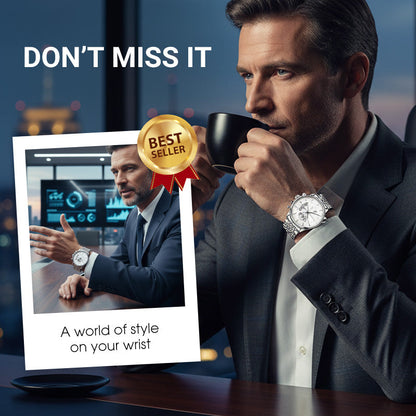 ⏳Time-Limited Special⏰Men's watch with globe motif in maritime style⌚️