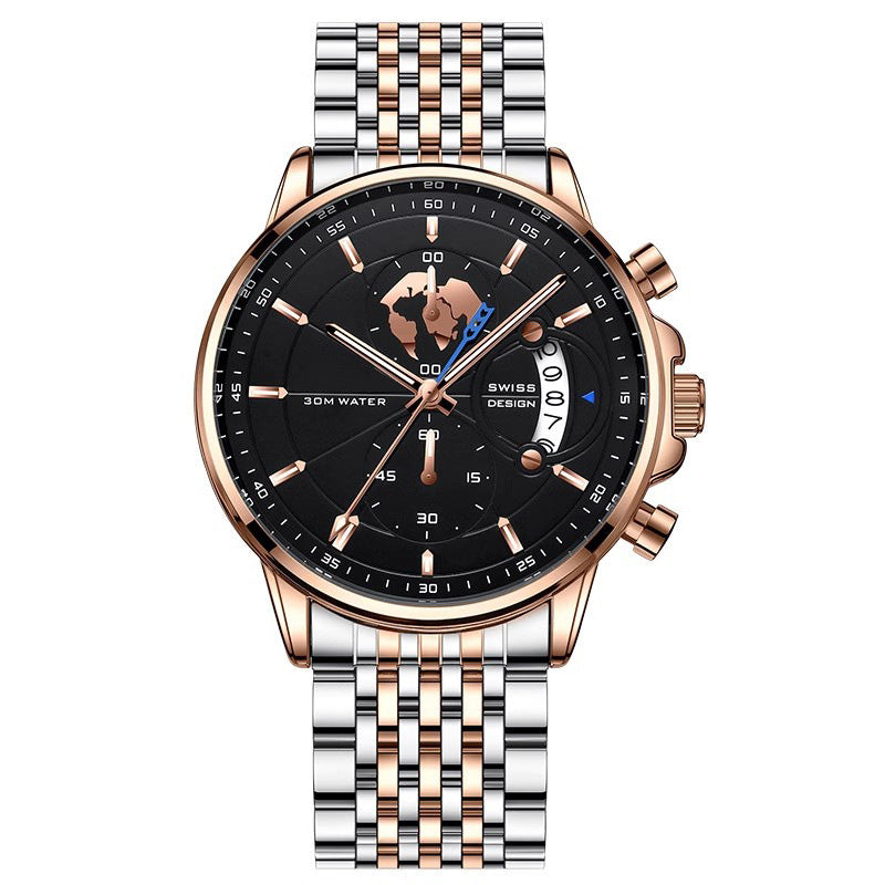 ⏳Time-Limited Special⏰Men's watch with globe motif in maritime style⌚️
