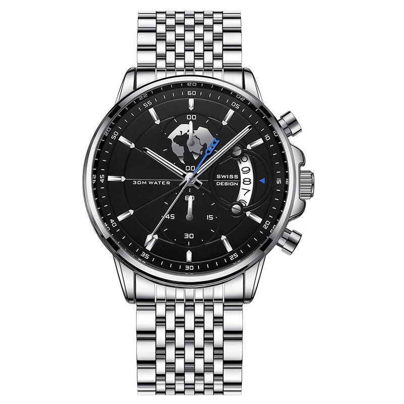⏳Time-Limited Special⏰Men's watch with globe motif in maritime style⌚️