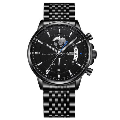 ⏳Time-Limited Special⏰Men's watch with globe motif in maritime style⌚️