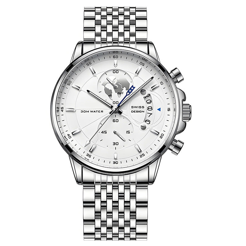 ⏳Time-Limited Special⏰Men's watch with globe motif in maritime style⌚️