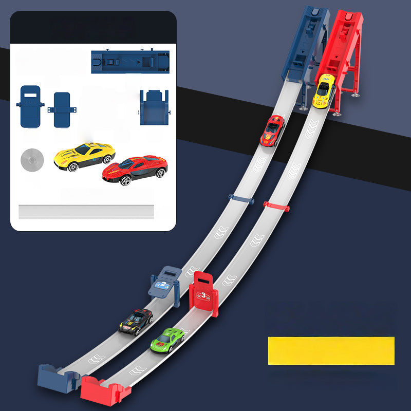 Dual Toy Car Launcher Racing Track Set for Kids