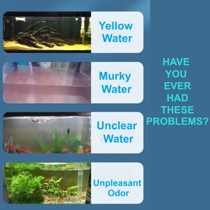 🐠 BUY 1 GET 1 FREE! ✨ AQUARIUM CLARIFYING SHEETS - Crystal Clear Water in 24 Hours, Removes Odors and Impurities, Safe for All Fish and Plants 🌿🔮