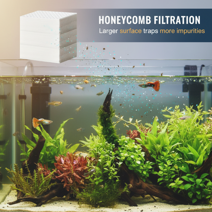 🐠 BUY 1 GET 1 FREE! ✨ AQUARIUM CLARIFYING SHEETS - Crystal Clear Water in 24 Hours, Removes Odors and Impurities, Safe for All Fish and Plants 🌿🔮