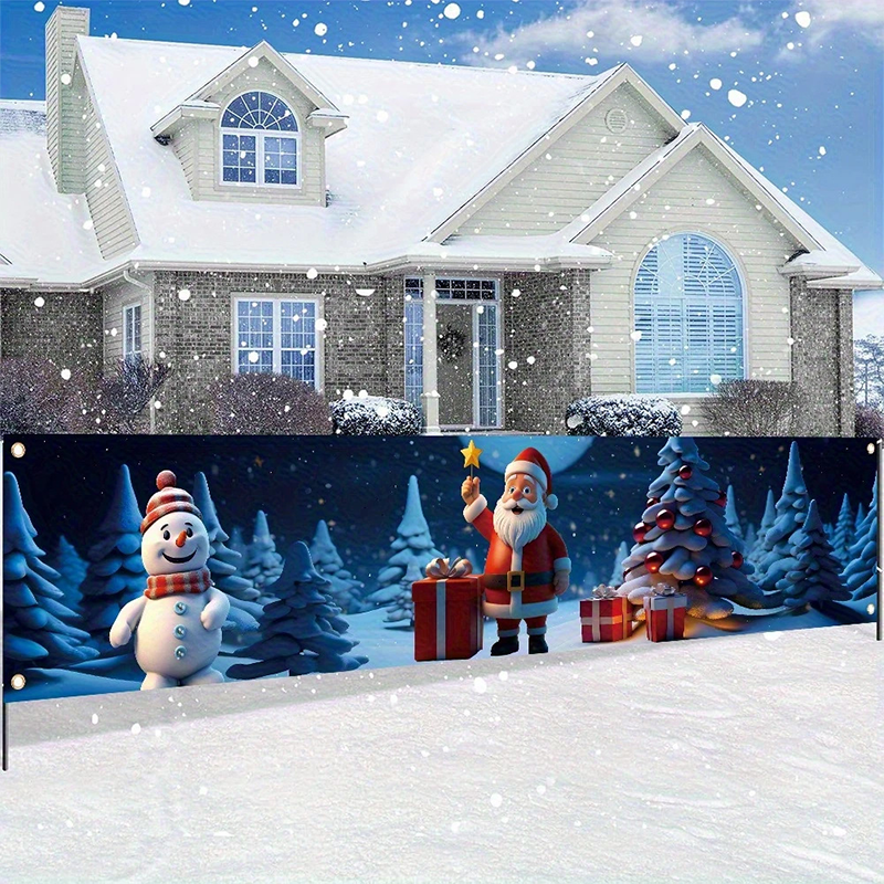 ⏳ Festive Sale! ⏰ 🎅 Outdoor Christmas Hanging Banner – Fade-Resistant Santa Design, Hang Festive Cheer on Doors, Walls & Gardens 🎄⭐