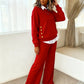 Women's Fake 2-Piece Sweatshirt & Straight-Leg Pants Set