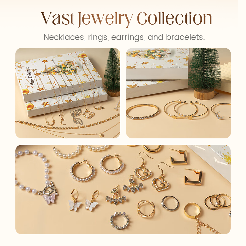 24-Grid Christmas Jewelry Set