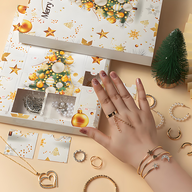 24-Grid Christmas Jewelry Set