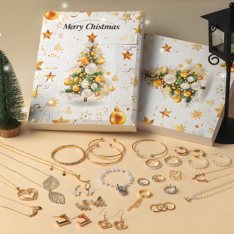 24-Grid Christmas Jewelry Set