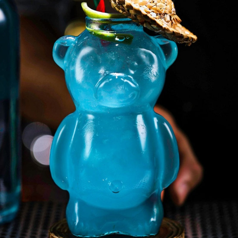 Adorable Clear Bear Glass Cup