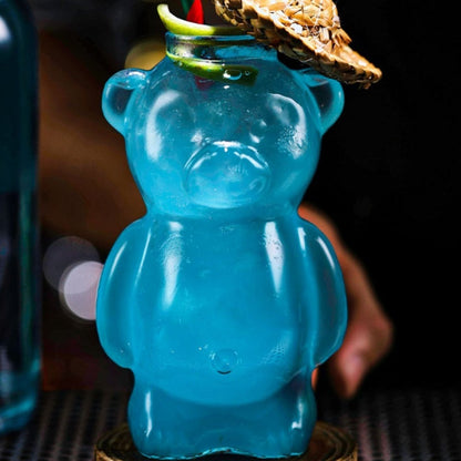 Adorable Clear Bear Glass Cup