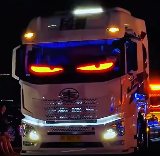 Colorful Eye Lamp LED Soft Screen for Car Windows - App Controlled, Waterproof IP65, USB Powered
