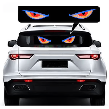 Colorful Eye Lamp LED Soft Screen for Car Windows - App Controlled, Waterproof IP65, USB Powered