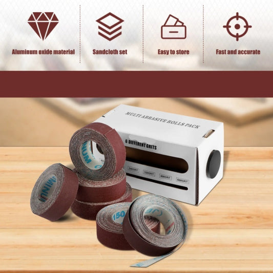Assorted Grit Long-Lasting Sandpaper Roll Kit