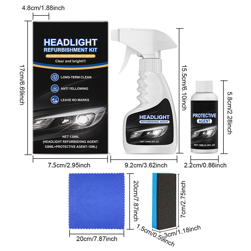 🚗Headlight Restorer🔧Renews old lights to ‘Brand New’ in just 2 mins with astonishing, long-lasting brilliance for safer nights🚘