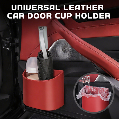 🚗 50% OFF! Leather Car Door Cup Holder – Wide‑mouth opening, easy reach for drinks & phone. Clip‑on secure fit. PU leather, tough & stylish. 🛡️✨