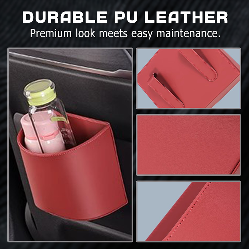 🚗 50% OFF! Leather Car Door Cup Holder – Wide‑mouth opening, easy reach for drinks & phone. Clip‑on secure fit. PU leather, tough & stylish. 🛡️✨