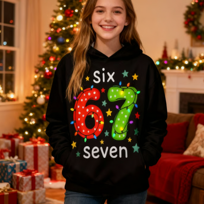 Kids' "67" Graphic Christmas Pullover Hoodies