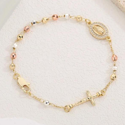 ✝️Hot Sale✨Elegant Rhinestone Cross Bracelet