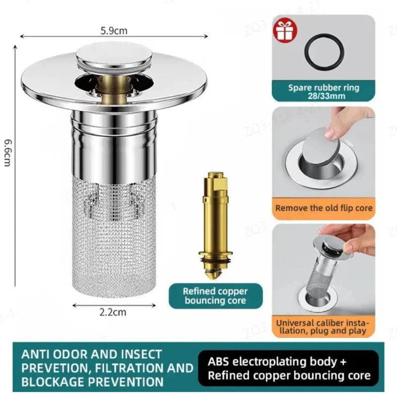 ⏳🔥LIMITED-TIME 50% OFF! ⏰ BUY 1 GET 1 FREE !! 🔥 Stainless Steel Floor Drain Filter – Stop Hair Clogs Before They Start 💧