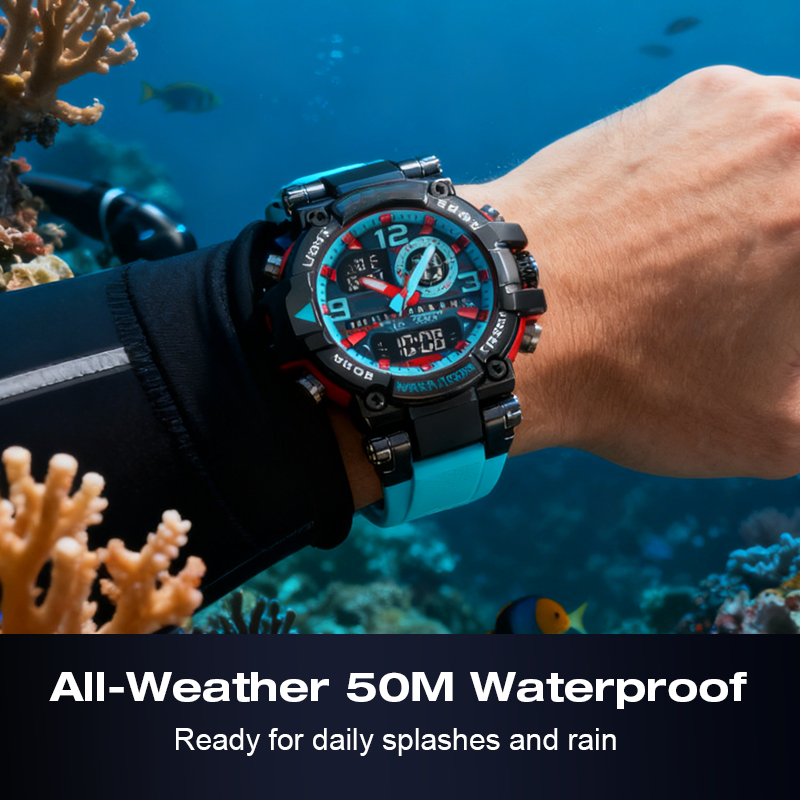 Multifunctional LED Digital Watch – Rugged & Smart ⌚