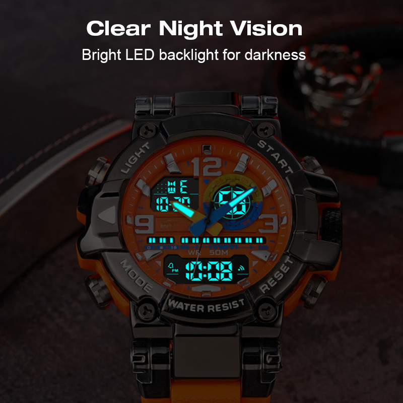 Multifunctional LED Digital Watch – Rugged & Smart ⌚