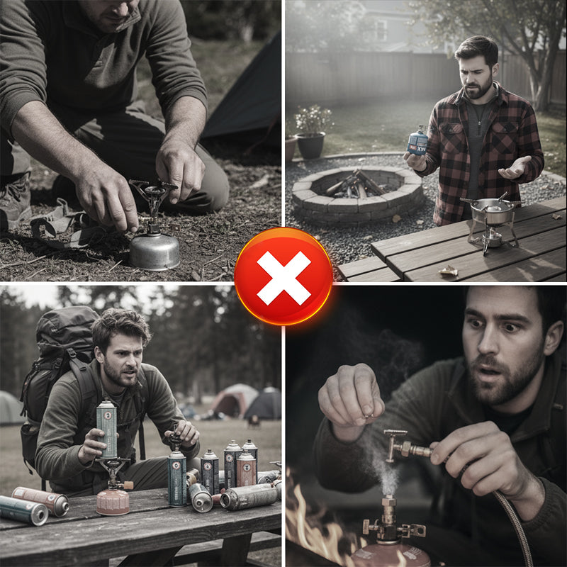 Outdoor Gas Canister Refill Adapter