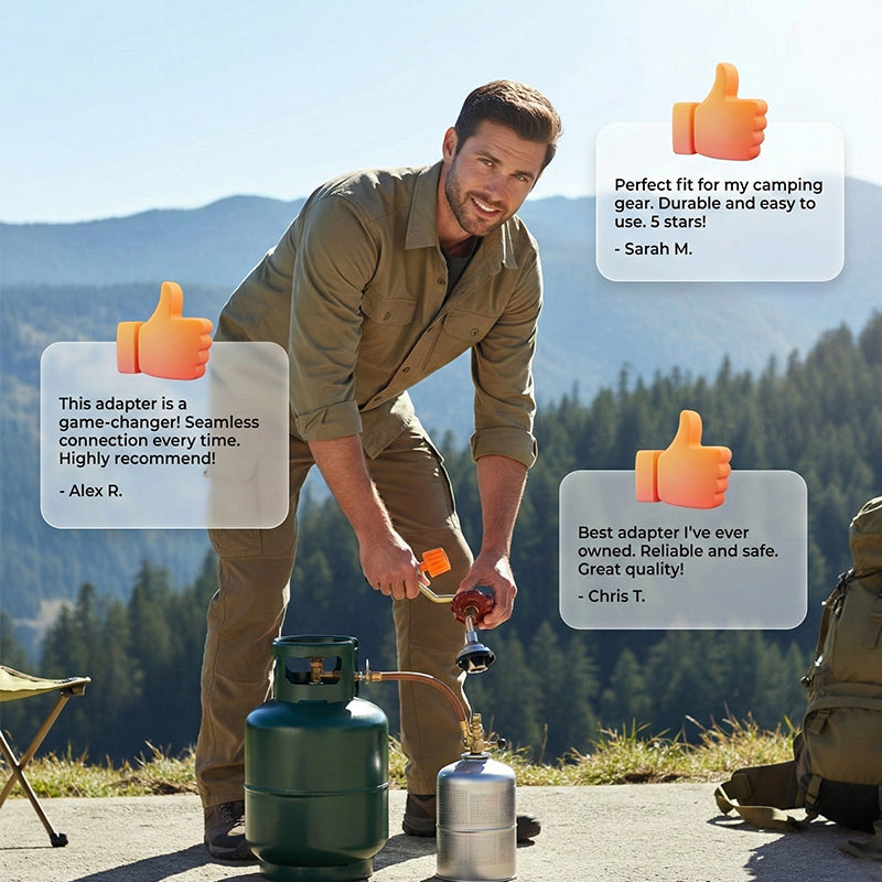 Outdoor Gas Canister Refill Adapter