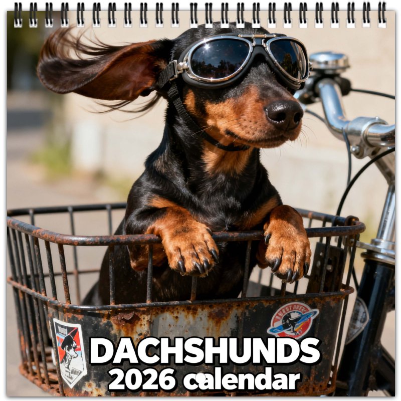 💥2026 Cute Dachshund Wall Calendar – 12-Month Planner, Perfect Christmas & New Year Gift
