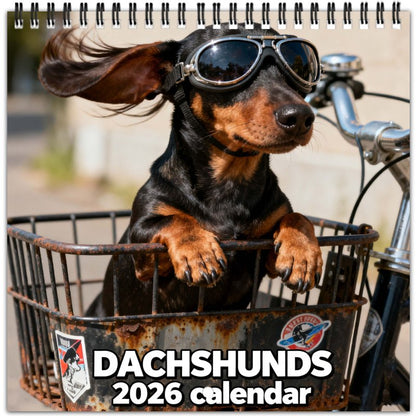 💥2026 Cute Dachshund Wall Calendar – 12-Month Planner, Perfect Christmas & New Year Gift