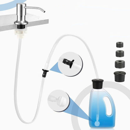 🎉50% OFF !!  🧼 Kitchen Sink Soap Dispenser, Built-in Sink Pump, Directly Connects to Large Soap Bottles for Easy Refilling ✨