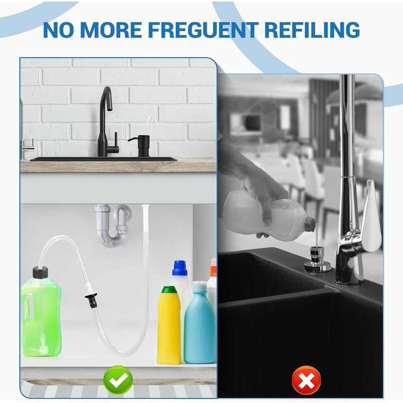 🎉50% OFF !!  🧼 Kitchen Sink Soap Dispenser, Built-in Sink Pump, Directly Connects to Large Soap Bottles for Easy Refilling ✨