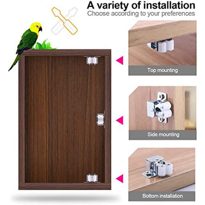 Stainless Steel Cabinet Door Catches - Heavy Duty Push-to-Open Magnetic Snaps, Easy Install & Rust-Proof
