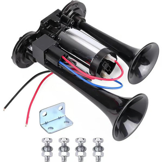⏰Train Air Horn 120dB – Fits Trucks, Cars & Boats | 12V/24V, Waterproof & Tool-Free Install 🚛🔊