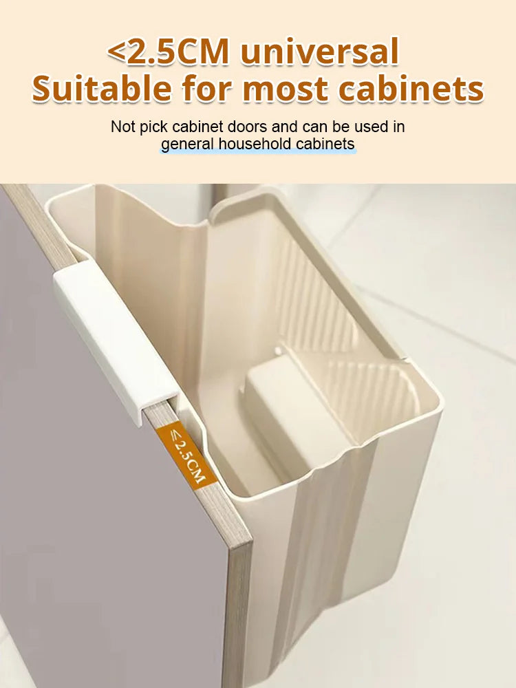 🗑️50% OFF NOW!🕒Foldable Hanging Trash Can – Space Saving, Leak Proof & Easy to Clean🧼
