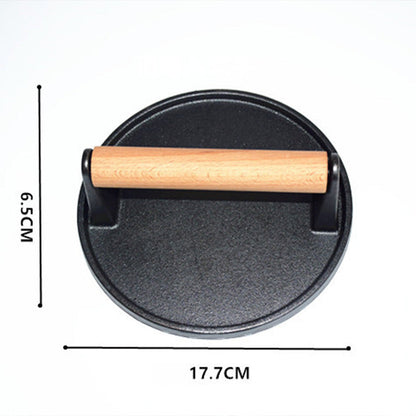 🎁Hot New Arrival 50% OFF💥Cast Iron Grill Press, Ridged Surface For Steak & Burgers🥩