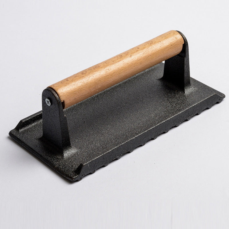 🎁Hot New Arrival 50% OFF💥Cast Iron Grill Press, Ridged Surface For Steak & Burgers🥩