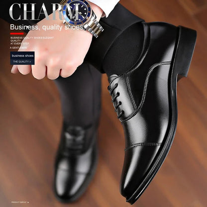 Men's Business Formal Leather Shoes - Gentleman Dress Shoes with Comfort Design & Non-Slip Sole