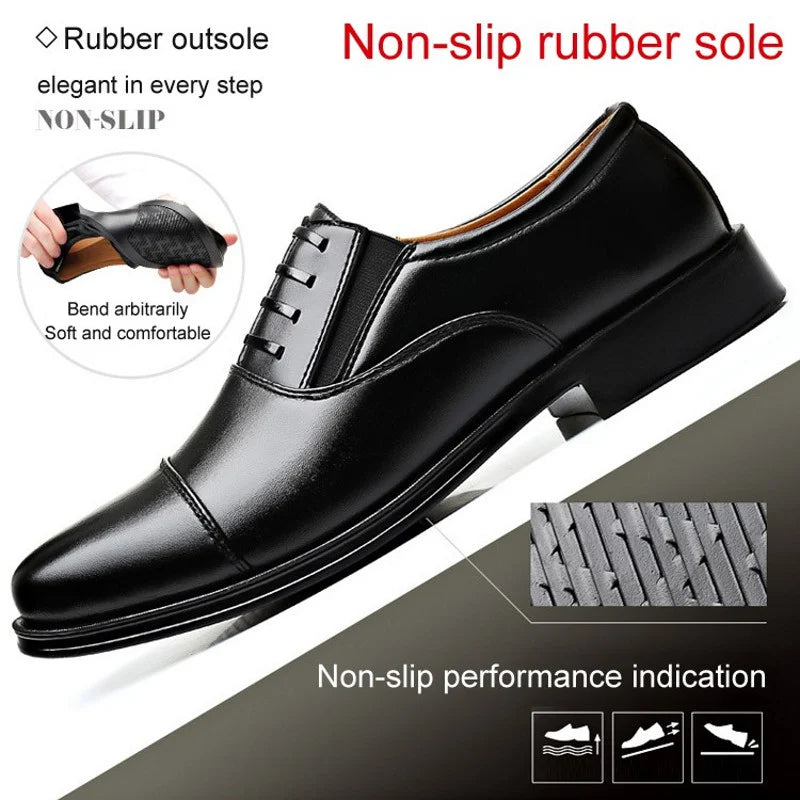 Men's Business Formal Leather Shoes - Gentleman Dress Shoes with Comfort Design & Non-Slip Sole