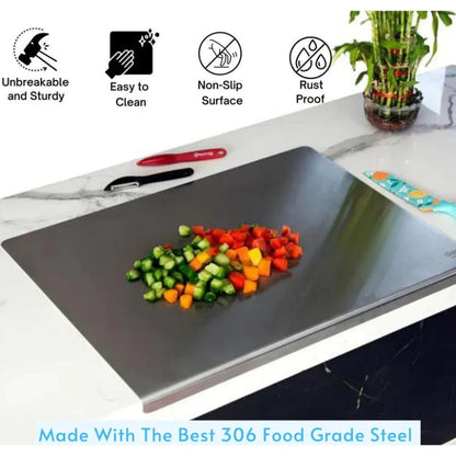 🔪 LIMITED TIME 50% OFF! ✨ Stainless Steel Countertop Chopping Board – Hygienic, Knife-Friendly & Easy-Clean Surface – 304 Food-Grade 🍽️