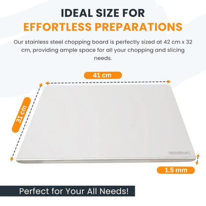 🔪 LIMITED TIME 50% OFF! ✨ Stainless Steel Countertop Chopping Board – Hygienic, Knife-Friendly & Easy-Clean Surface – 304 Food-Grade 🍽️