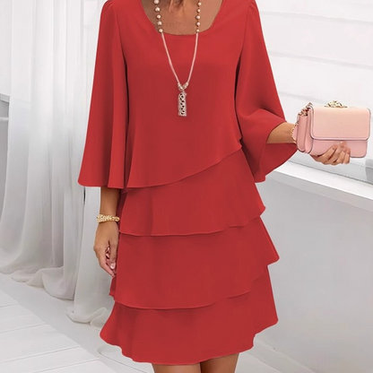 ✨Women's Tiered Ruffle Dress with Flared Sleeves